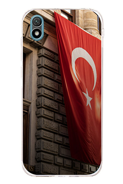 TechTree حافظة سيليكون متوافقة مع هاتف Huawei Y5 2019 - Honor 8S، علم تركيا م...