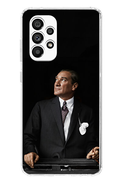 TechTree حافظة سيليكون متوافقة مع هاتف سامسونج جالاكسي A23 من Ufka Lider Ataturk مطبوع