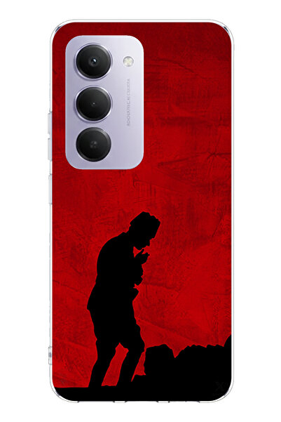 TechTree حافظة سيليكون أتاتورك مطبوع متوافقة مع شبكة Redmi 15 4G مع تفاصيل ظل...