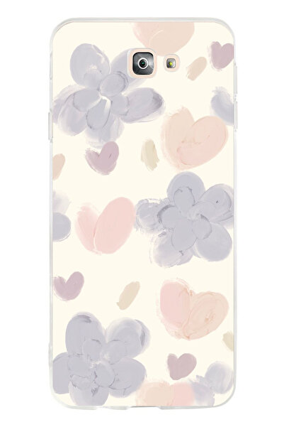 TechTree حافظة سيليكون متوافقة مع هاتف سامسونج جالاكسي J7 برايم، بتصميم زهور ...