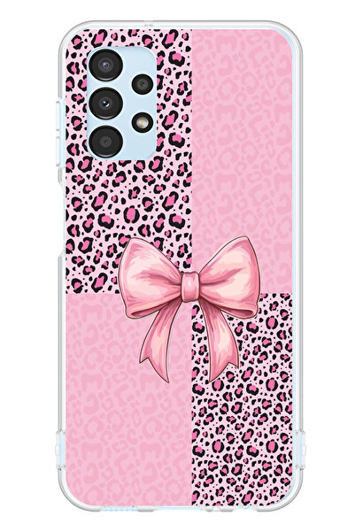 TechTree حافظة سيليكون متوافقة مع هاتف سامسونج جالاكسي A13 بنمط الفهد الوردي ...