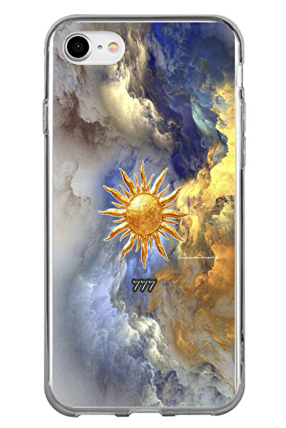 TechTree حافظة سيليكون متوافقة مع هاتف iPhone 7-8-SE 2020 777 Sun and Cloud D...