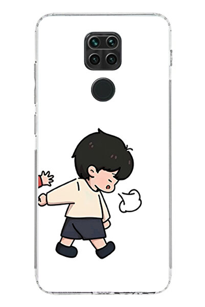 TechTree حافظة سيليكون متوافقة مع هاتف Redmi Note 9 - حافظة سيليكون مزدوجة مطبوع