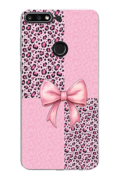 TechTree حافظة سيليكون لهاتف هواوي Y7 2018 - متوافقة مع Honor 7C بنمط الفهد ا...