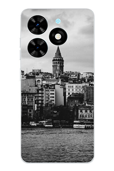 TechTree حافظة سيليكون مطبوع متوافقة مع هاتف Tecno Spark 20-20C مع إطلالة على...