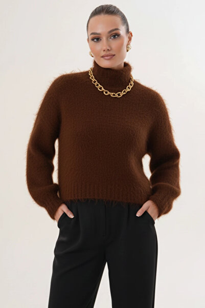 cemo Ürün Adı Tüylü Örgü Yüksek Yakalı Kazak