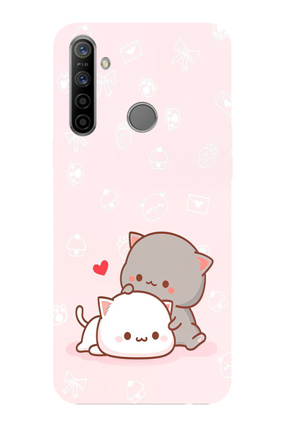 TechTree حافظة سيليكون مطبوع متوافقة مع هاتف Realme 5i - 6i - C3