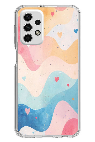 TechTree حافظة سيليكون متوافقة مع هاتف سامسونج جالاكسي A73 بألوان باستيل وممو...