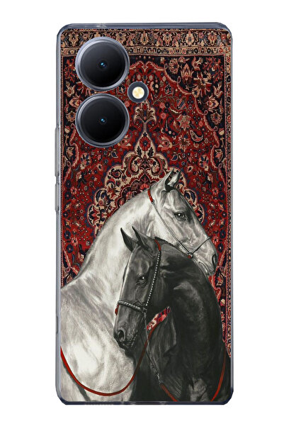 TechTree حافظة سيليكون متوافقة مع هاتف Vivo V29 Lite 5G ذات تصميم سجادة تقليد...