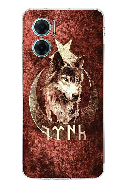 TechTree حافظة سيليكون مطبوع متوافقة مع هاتف Redmi Note 11E مع كتابة جوك ترك ونقش بوزكويرت