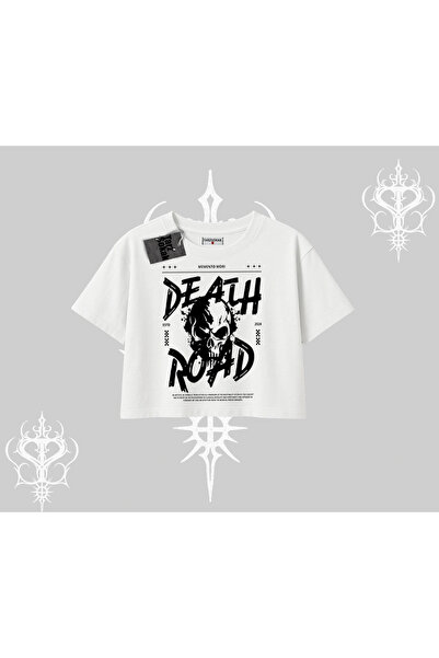 Tarzsokak Oversize kroj Skraćeni kroj Majica Death Road Memento Mori Street M...