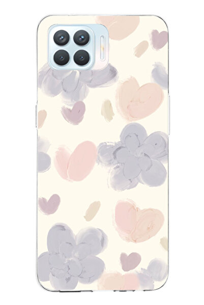 TechTree حافظة سيليكون متوافقة مع هاتف OPPO Reno 4 Lite من Paint Garden Flowe...