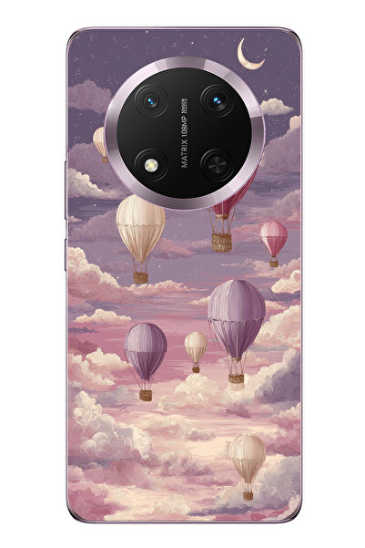 TechTree حافظة سيليكون متوافقة مع هاتف Honor Magic 7 Lite باللون الأرجواني ال...