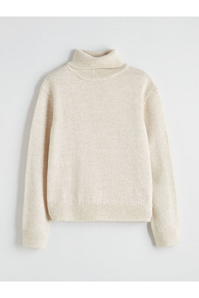 LC Waikiki Lcw Kidsekru Turtleneck Girls' Knitwear Sweater