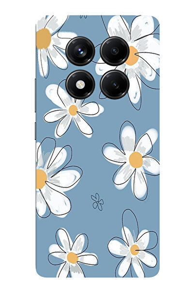 TechTree حافظة سيليكون متوافقة مع هاتف Redmi Note 14 PRO 5G باللون الأزرق ديز...