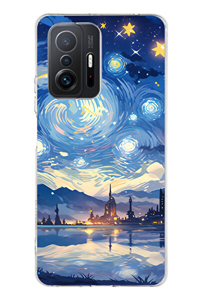 TechTree حافظة سيليكون متوافقة مع هاتف Xiaomi Mi 11T-11T PRO بتصميم السماء ال...