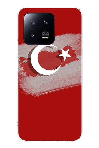 TechTree حافظة سيليكون متوافقة مع هاتف Xiaomi Mi 13 تفصيلية عن خريطة تركيا وع...