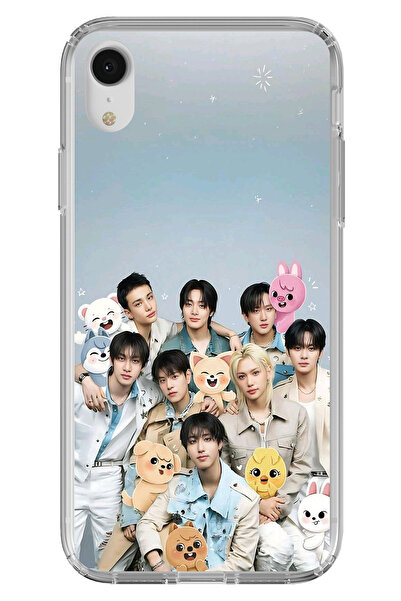 TechTree حافظة سيليكون مطبوع متوافقة مع iPhone XR بتصميم فرقة K-Pop للأطفال و...