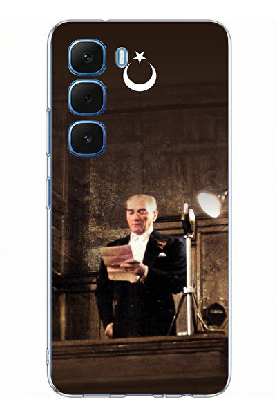 TechTree حافظة سيليكون متوافقة مع هاتف Infinix Hot 60-60i، خطاب مجلس أتاتورك ...