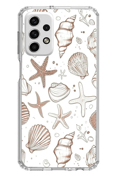 TechTree حافظة سيليكون مطبوع متوافقة مع هاتف سامسونج جالاكسي A73 باللون البني...