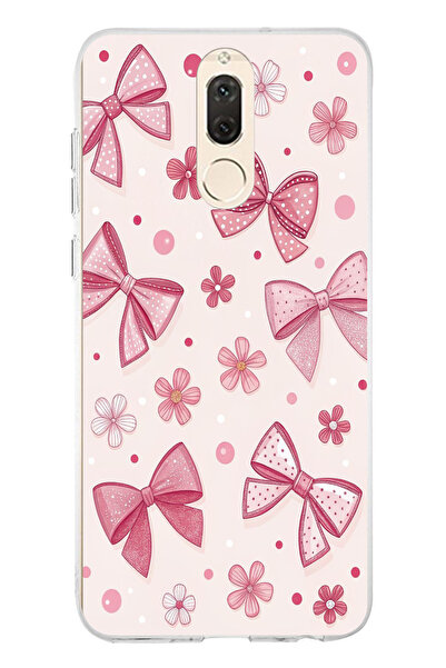 TechTree حافظة سيليكون متوافقة مع هاتف هواوي ميت 10 لايت، بتصميم فيونكة وردية...