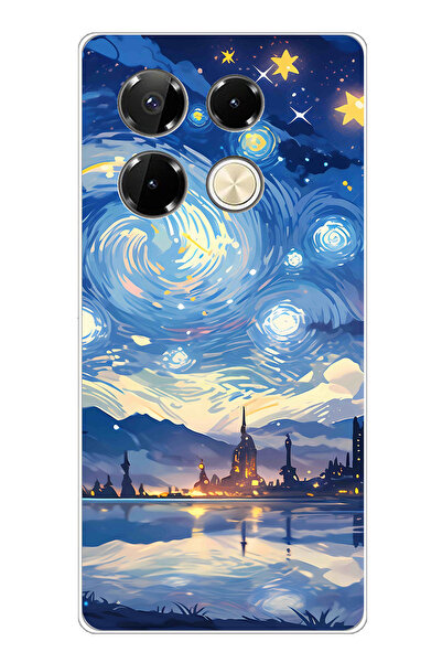 TechTree حافظة سيليكون متوافقة مع هاتف Infinix Note 40 PRO بتصميم السماء المر...