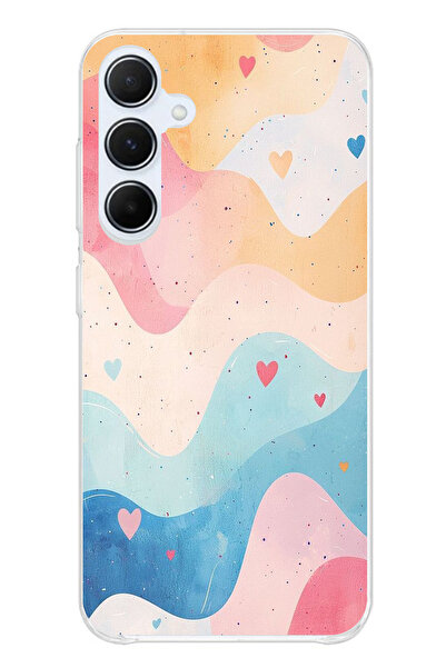 TechTree حافظة سيليكون متوافقة مع هاتف سامسونج جالاكسي A55 بألوان باستيل وممو...