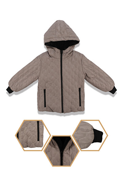 bebegen Palton unisex pentru copii, căptușit cu pluș de nurcă