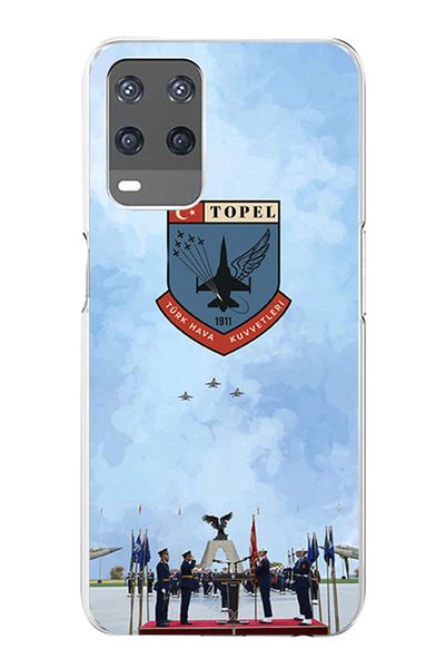 TechTree حافظة سيليكون متوافقة مع القوات الجوية التركية مطبوع لهاتف OPPO A54