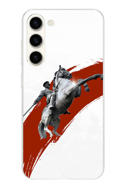 TechTree حافظة سيليكون متوافقة مع هاتف سامسونج جالاكسي S25 بلس بتفاصيل حصان أ...