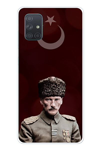 TechTree حافظة سيليكون متوافقة مع هاتف سامسونج جالاكسي A71 على شكل نجمة القمر...