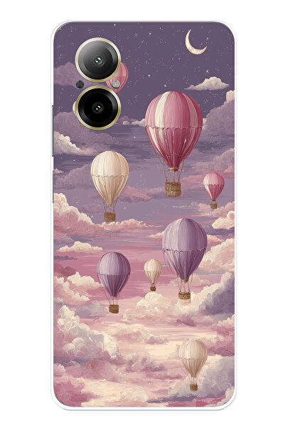 TechTree حافظة سيليكون متوافقة مع هاتف Realme 12 Lite باللون الأرجواني السماو...