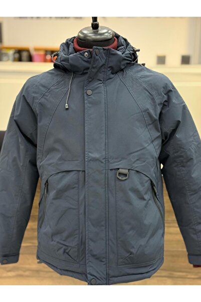 ALTINYILDIZ CLASSICS Outdoor Standart Fit Normal Kesim Kapüşonlu Dik Yaka Yan Cepli Casual Llacivert Mont