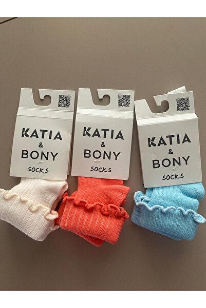 Katia&Bony جوارب مخططة للفتيات الصغيرات مكونة من 3 قطع