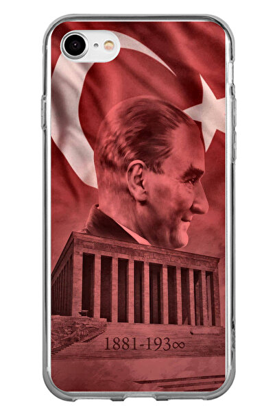 TechTree حافظة سيليكون متوافقة مع هاتف iPhone 7-8-SE 2020 تحمل صورة أتاتورك و...