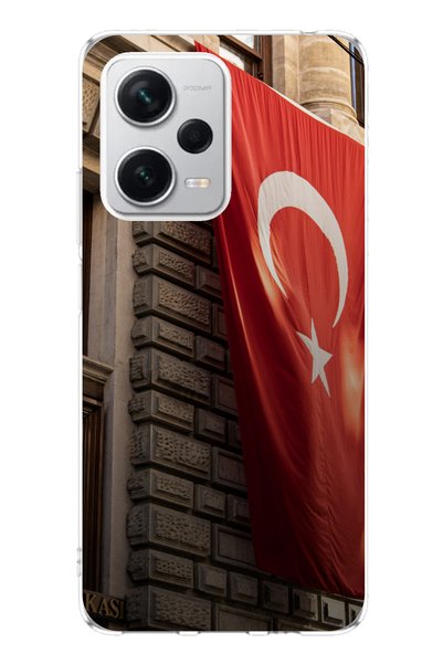 TechTree حافظة سيليكون متوافقة مع هاتف Redmi Note 12 PRO PLUS على شكل العلم ا...