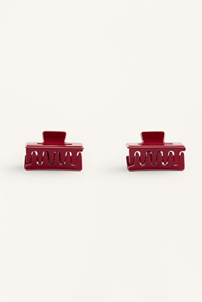 Oysho 2'li kare şeritli saç tokası