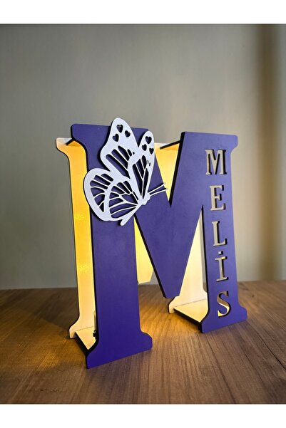 Runc Design Kişiye Özel İsimli-Figürlü Ahşap Işıklı Harf Lamba – Çocuk Odası ...