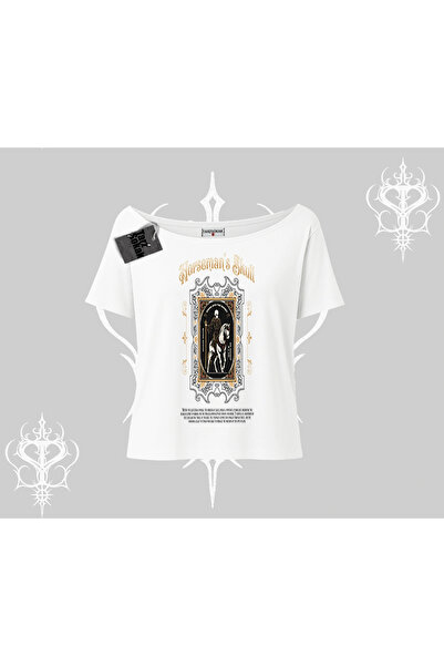 Tarzsokak Μπλουζάκι με λαιμόκοψη Kayık Yaka, Κρανίο Ιππότη, Σκοτεινό Κεραίγμα...