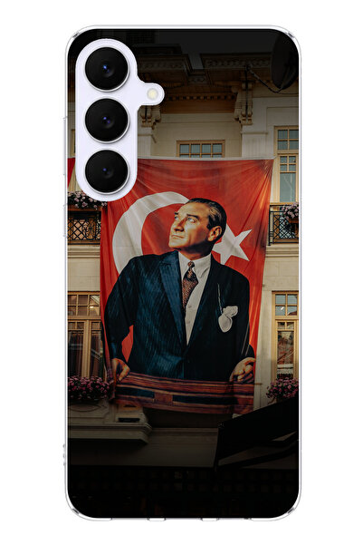 TechTree حافظة سيليكون متوافقة مع هاتف سامسونج جالاكسي S25 FE بتفاصيل العلم ا...