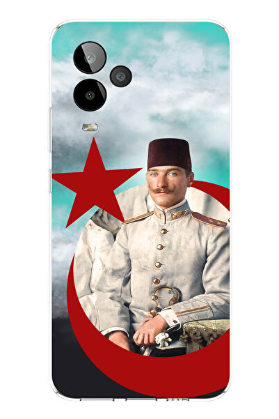 TechTree حافظة سيليكون متوافقة مع الهاتف جنرال موبايل GM 24 PRO من عمر الشباب أتاتورك مطبوع