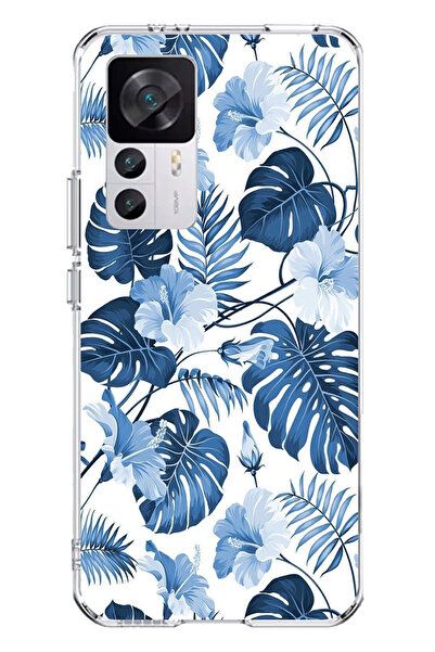 TechTree حافظة سيليكون مطبوع متوافقة مع هاتف Xiaomi Mi 12T-12T PRO بنمط أوراق...