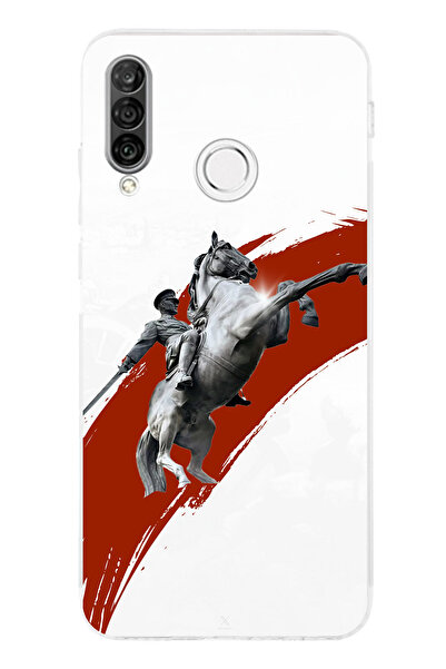 TechTree حافظة سيليكون متوافقة مع هاتف هواوي P30 لايت بتصميم حصان منتفخ وتفاص...