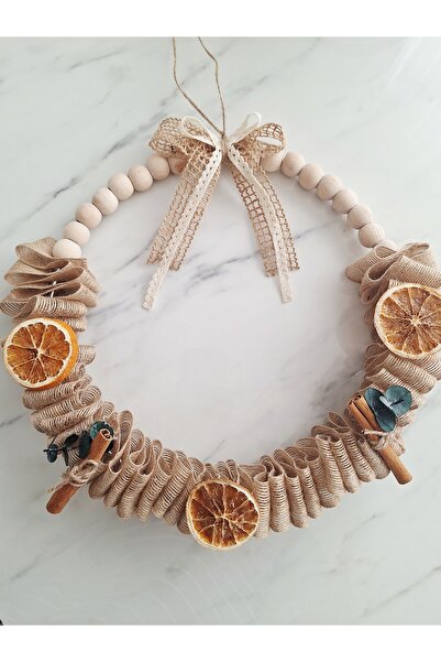 Yakamoz Style Bohemian Door Ornament with Orange Cinnamon Decoration, 1 Piece