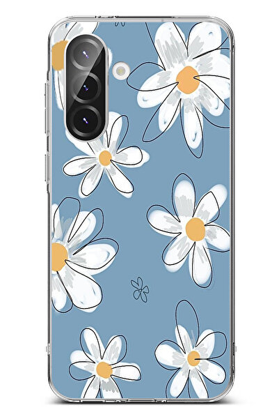 TechTree حافظة سيليكون متوافقة مع هاتف سامسونج جالاكسي A56 باللون الأزرق ديزي...