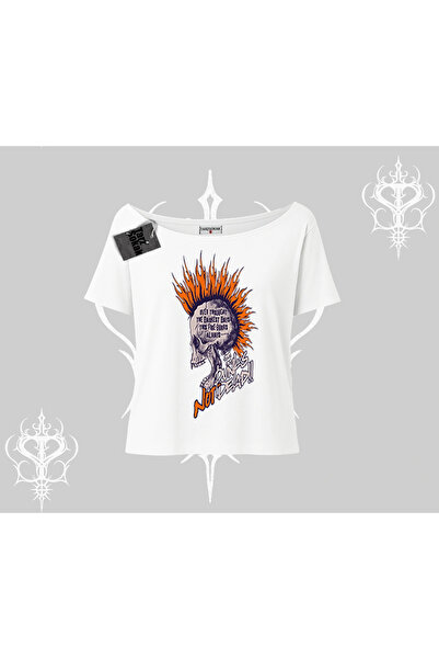 Tarzsokak Tricou cu decolteu rotund Burning Skull Rebel Street Anthem