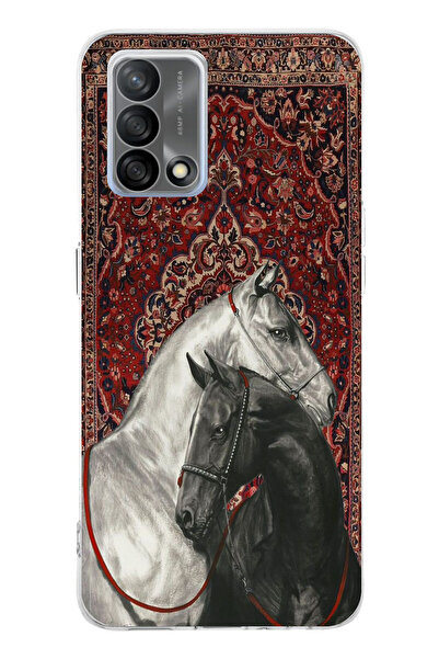 TechTree حافظة سيليكون متوافقة مع هاتف OPPO A74 ذات تصميم تقليدي باللونين الأ...