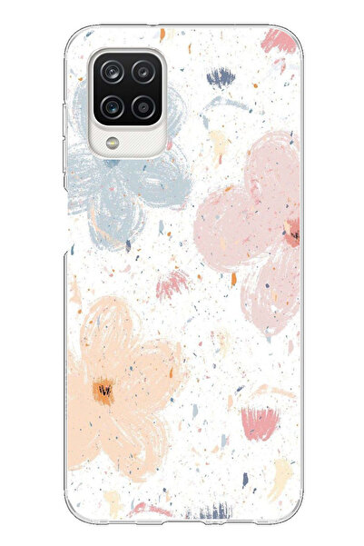 TechTree حافظة سيليكون مطبوع متوافقة مع هاتف سامسونج جالاكسي A12-M12 بنمط زهو...