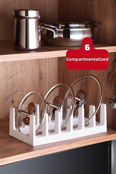 Mowo Home Organizator multifuncțional pentru plăci, tigăi și oale din plastic...