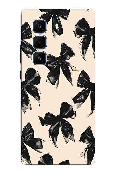 TechTree حافظة سيليكون متوافقة مع Infinix Hot 50 PRO PLUS+ باللون الأسود مطبوع